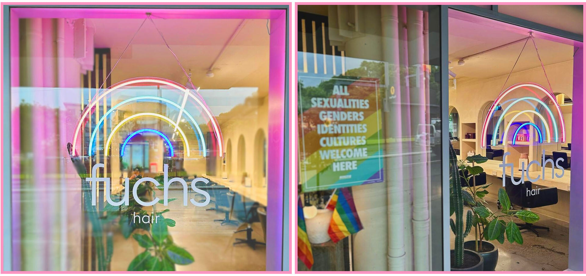 Neonpartys®UK_ Custom Rainbow Neon Sign To Hair Studio