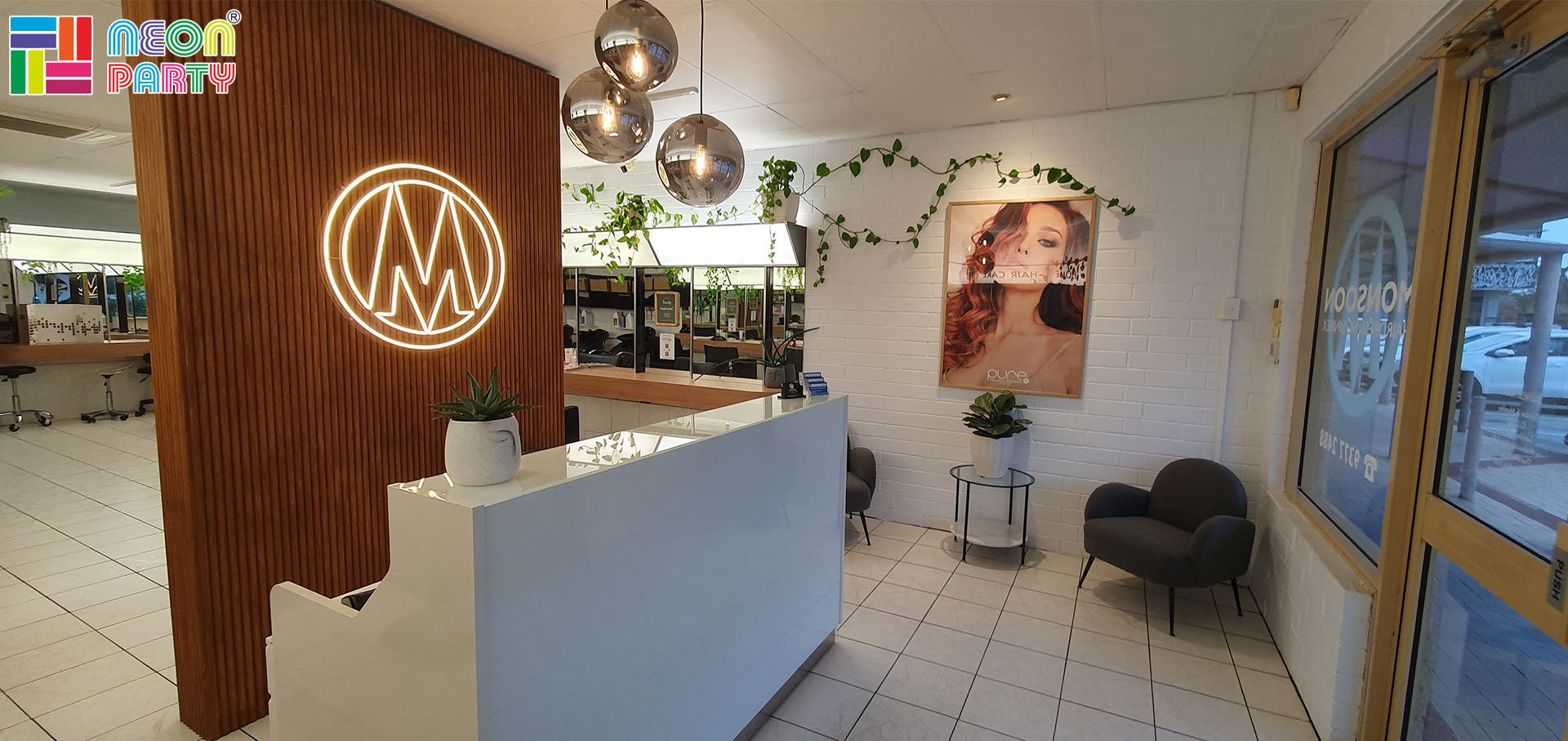 Neonpartys®UK_ Custom Logo Neon Sign For Hair Studio