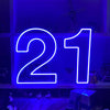 21st birthday neon sign