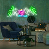 Snow Skiing neon light