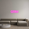 Custom neon sign GRIM