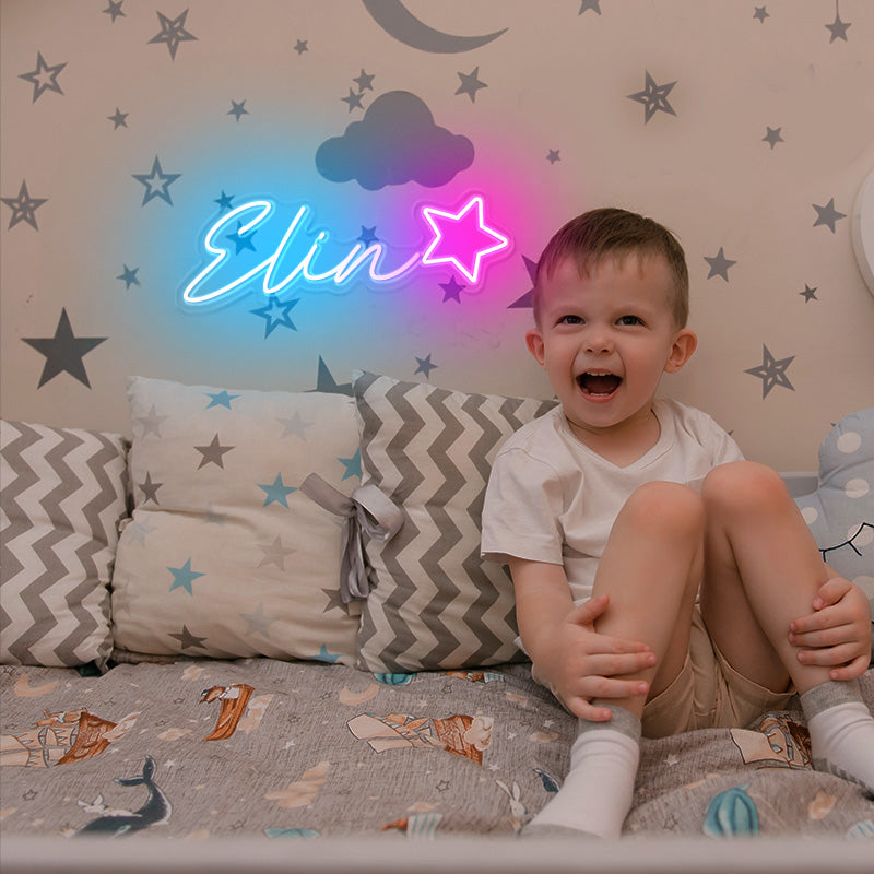 Name with Star Neon Sign