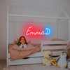 Name with Moon Neon Sign