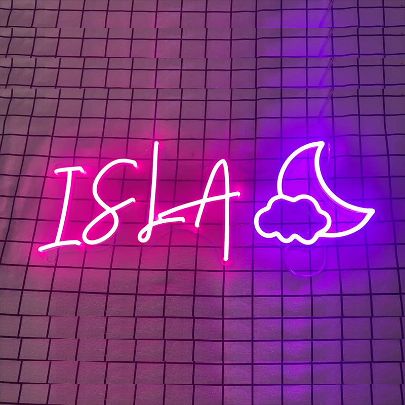 Name with Night Sky Neon Light