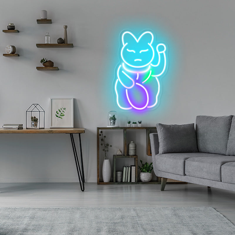Maneki-neko neon