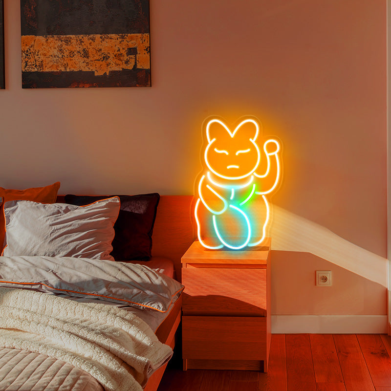 Maneki-neko neon
