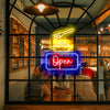 Open LED Neon Sign With Ramen Noodles