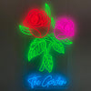 Personalized rose neon sign for garden