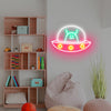 Cute cartoon alien neon light