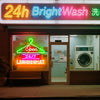 24/7 laundromat neon open signs