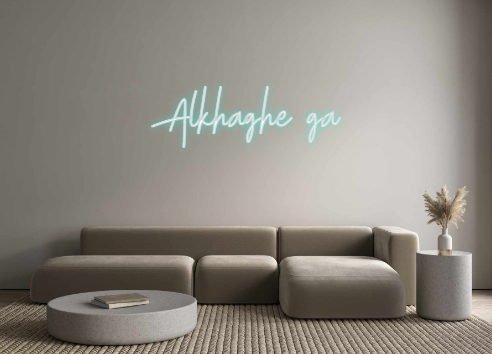 Custom neon sign Alkhaghe ga