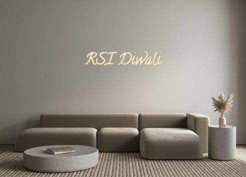 Custom neon sign RSI Diwali