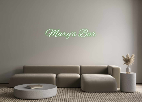 Custom neon sign Mary's Bar