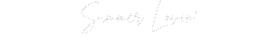 Custom neon sign Summer Lovin'