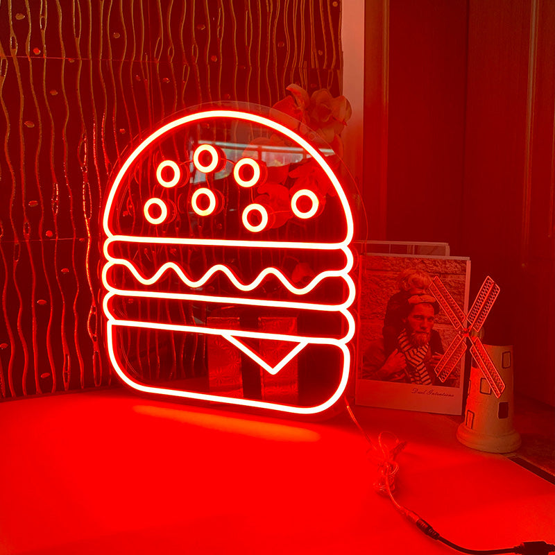 Hamburger Neon Light