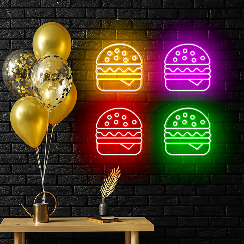 Hamburger Neon Light