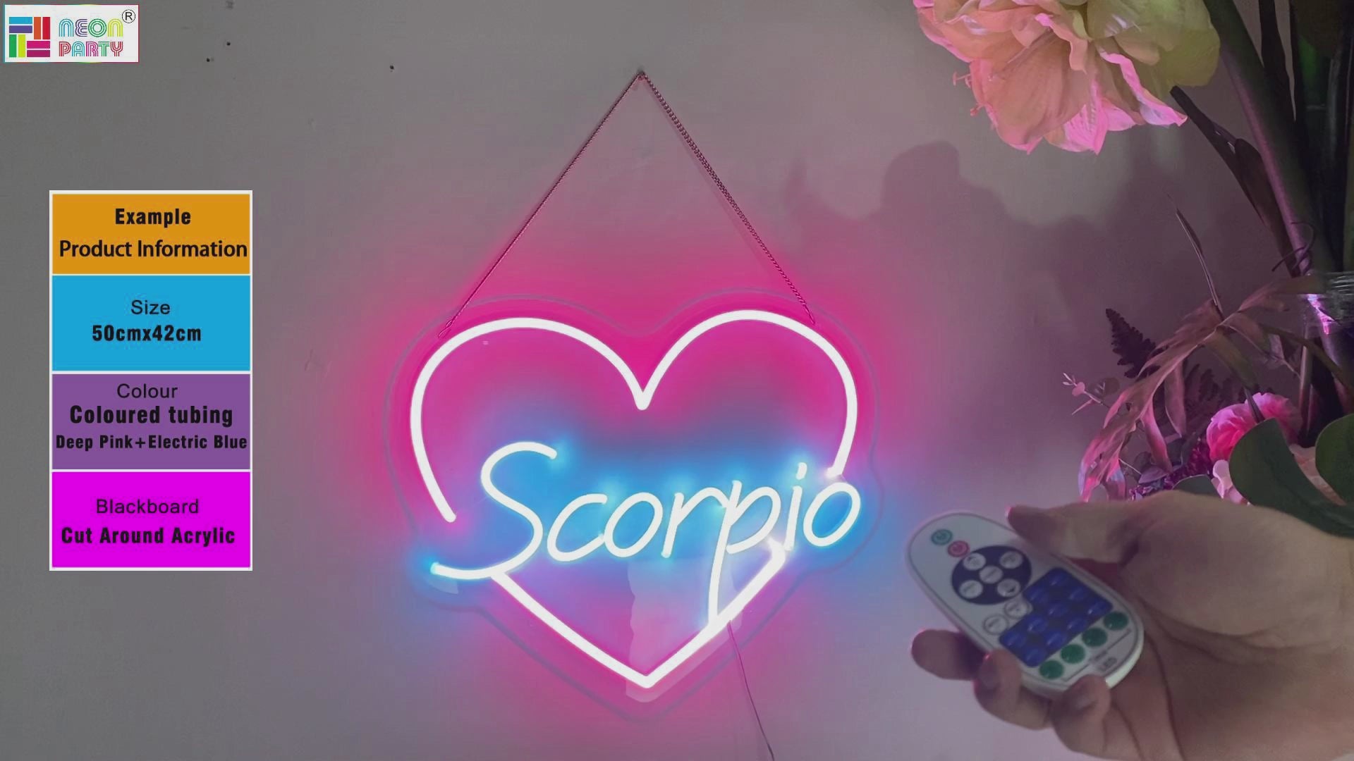 It's a boy & heart neon sign