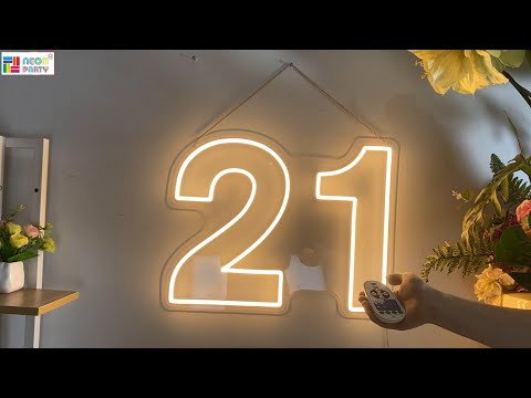 21st birthday neon sign