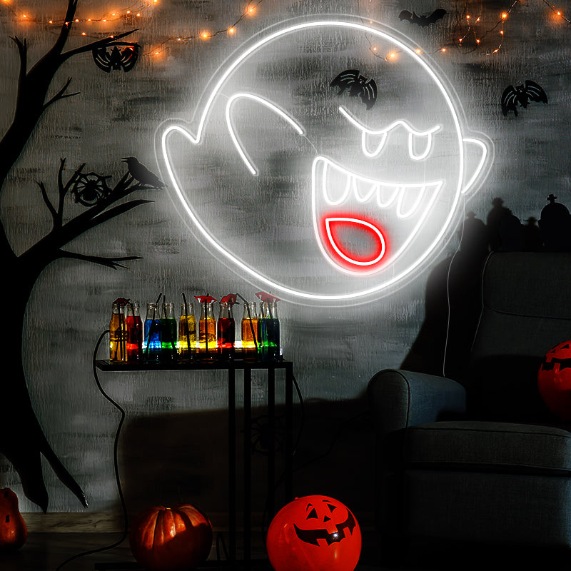 Creative ghost cute neon wall art - neonpartys.co.uk