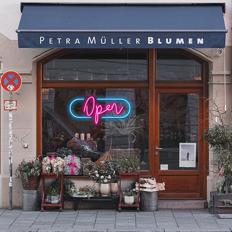 Ellipse Open Neon Light - neonpartys.co.uk