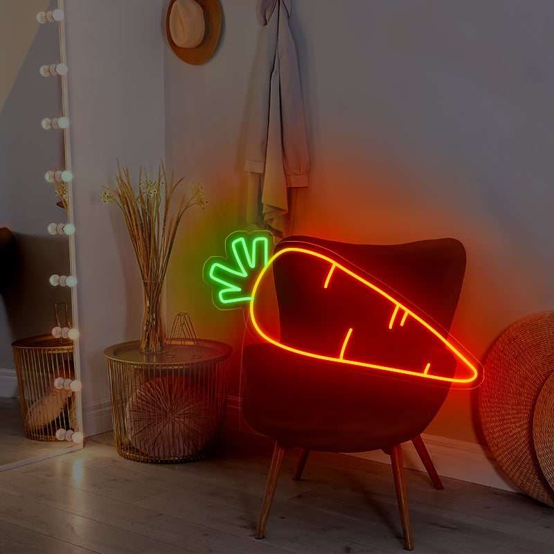 Carrot neon lights - neonpartys.co.uk
