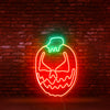 Cute halloween pumpkin neon art