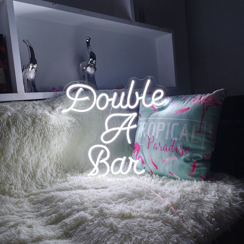 double a bar neon lights - neonpartys.co.uk