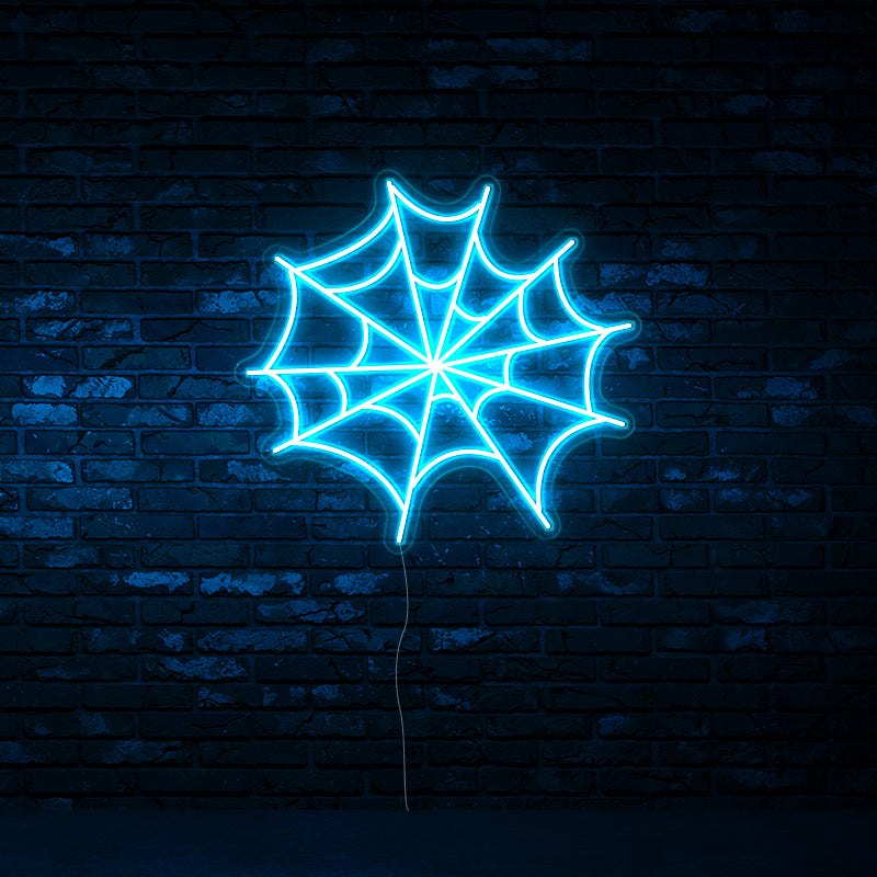 Neon spider web