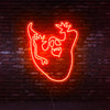 Red Ghost neon halloween