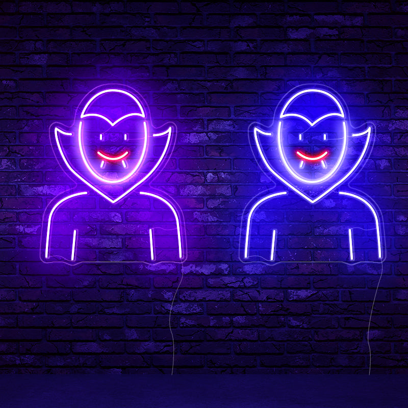 Vampire neon spooky sign