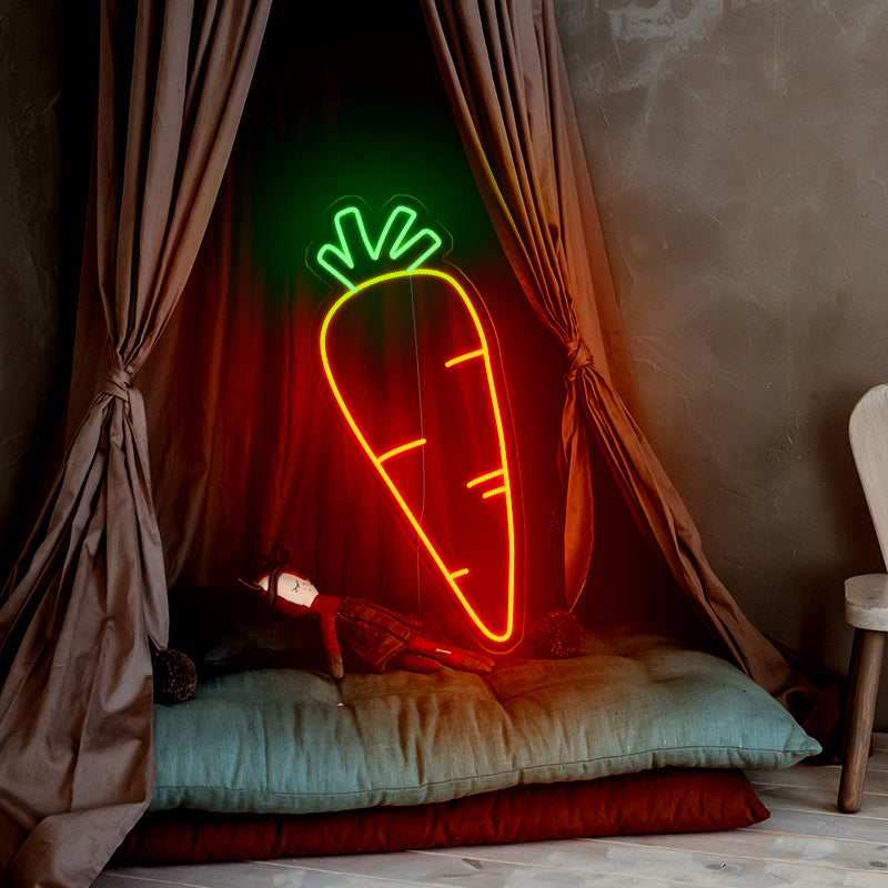 Carrot neon lights - neonpartys.co.uk