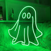 Green Ghost led Neon lights - neonpartys.co.uk