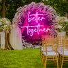 Better together neon wedding sign