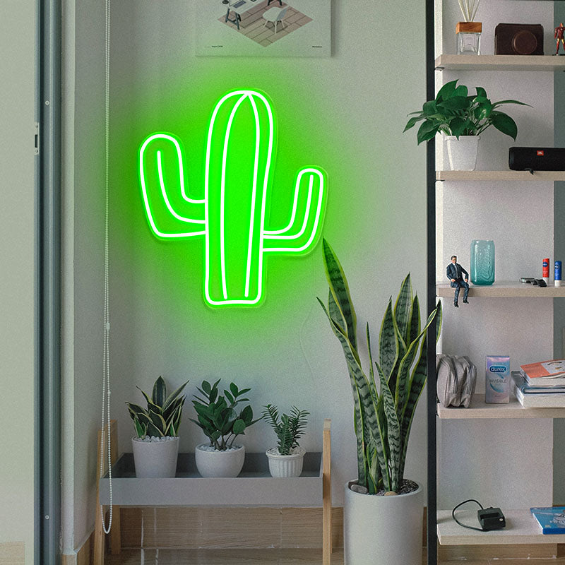 Green Cactus neon lamp