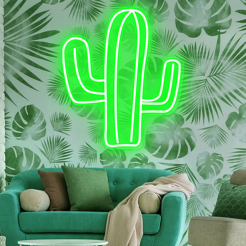 Green Cactus neon lamp