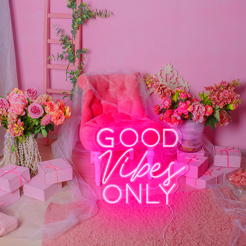 Good vibes only neon light