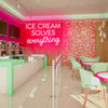 Ice cream solves everything neon light