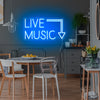LIVE MUSIC party sign