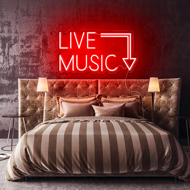 LIVE MUSIC party sign