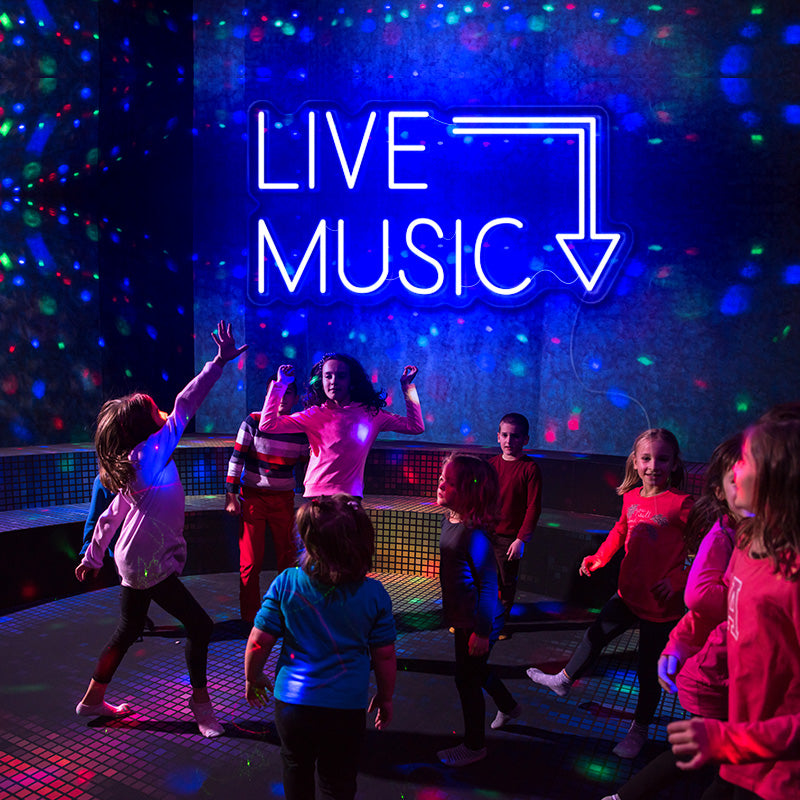 LIVE MUSIC party sign
