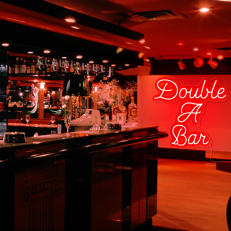 double a bar neon lights - neonpartys.co.uk