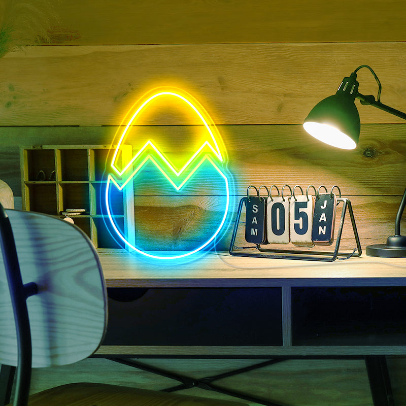 Neon ornament easter eggs