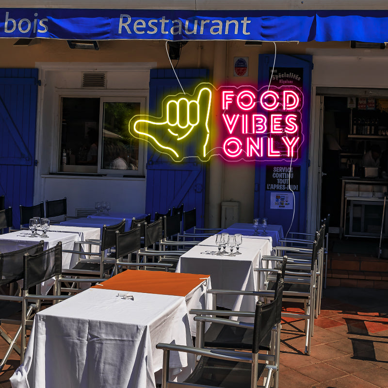 Food vibes only Neon lights - neonpartys.co.uk