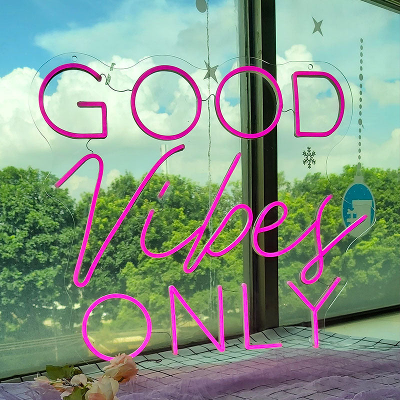 Good vibes only neon light