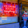 Ice cream solves everything neon light